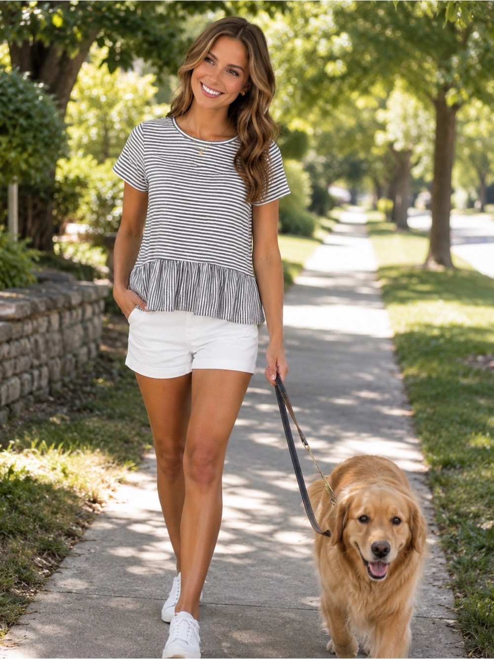 SUGAR & LIPS Striped Tunic
